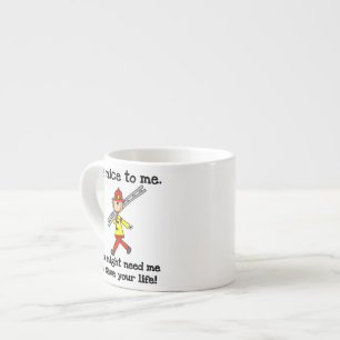 Rette Dein Leben Feuerwehrmann T-Shirts und Gesche Espressotasse