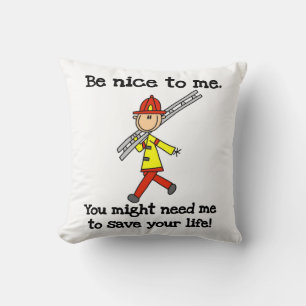 Rette Dein Leben Feuerwehrmann T-Shirts und Gesche Kissen