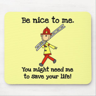 Rette Dein Leben Feuerwehrmann T-Shirts und Gesche Mousepad