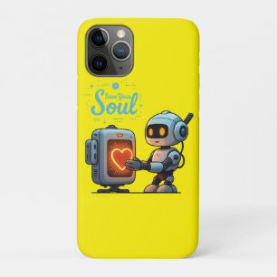 Rette deine Seele Süßer Roboter hält Herz – Futuri Case-Mate iPhone Hülle