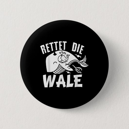 Rette den Tierschutznachweis E für Wale Button (Vorderseite)