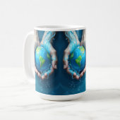 „Rette die Erde Wasserplanet-Tasse Kaffeetasse (Vorderseite Links)