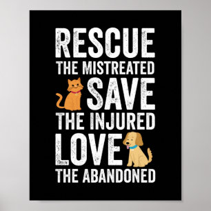 Rette die Misshandelten, rette die Verletzten, lie Poster