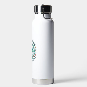 Rette die Ozean-Meeres-Schildkröte Vintage-Gravur- Trinkflasche