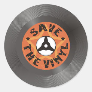 Rette die Vinyl Runder Aufkleber