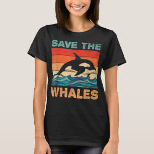 Rette Die Wale Retro Vintage Orca Wal T-Shirt