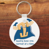 Rette ein Kindersitz nach dem anderen Schlüsselanhänger (Vorderseite)