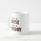 Rette ein Pferd Kaffeetasse (Vorderseite Links)