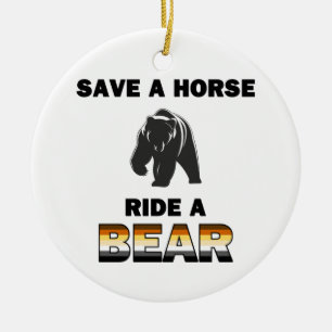 Rette ein Pferd Keramik Ornament