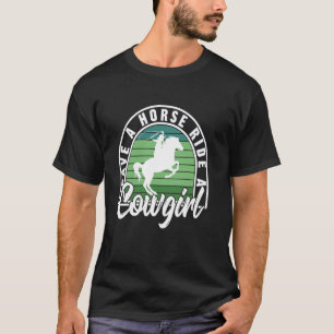 Rette ein Pferd - Reite eine Cowgirl - Vintage-Sti T-Shirt
