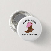 Rette ein Pferd, reite einen Cowboy Button (Vorne & Hinten)