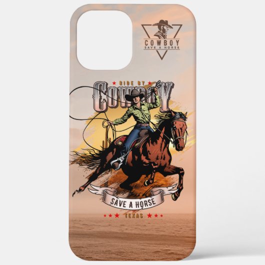 Rette ein Pferd; Reite einen Cowboy | Case-Mate iPhone Hülle (Rückseite)