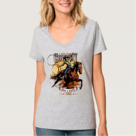 Rette ein Pferd; Reite einen Cowboy | Frauen V-Aus T-Shirt