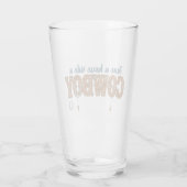 Rette ein Pferd, reite einen Cowboy Glas (Rückseite)
