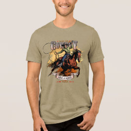 Rette ein Pferd; Reite einen Cowboy | Männer Tri-Blend Shirt
