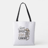 Rette ein Pferd, reite einen Cowboy Tasche (Rückseite)