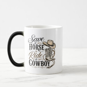 Rette ein Pferd, reite einen Cowboy Verwandlungstasse