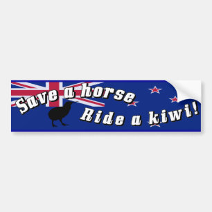 Rette ein Pferd, reite einen Kiwi-Aufkleber NZ Autoaufkleber