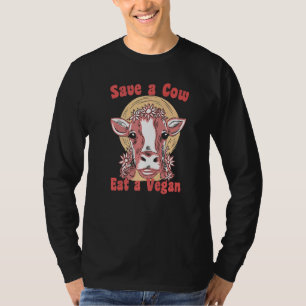 Rette eine Kuh, iss vegan anti Second-Hand-Vegetar T-Shirt