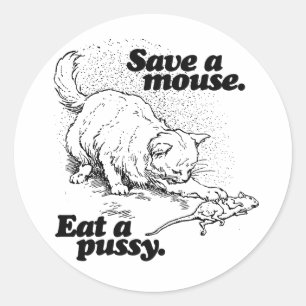 Rette eine Maus -.png Runder Aufkleber