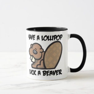 Rette einen Lutscher, lecke einen Biber Tasse