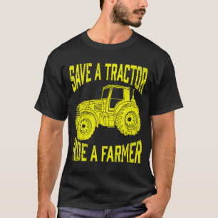 Rette einen Traktor, reite einen Bauern, landwirts T-Shirt