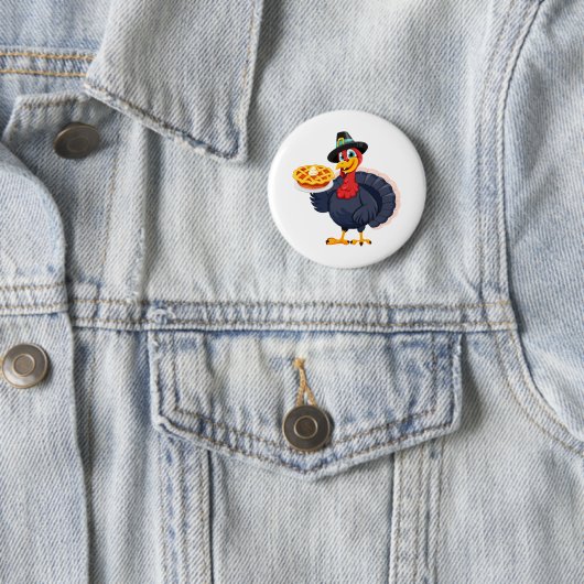 Rette einen Truthahn, iss Pie - Lustiges frohes Er Button (Beispiel)