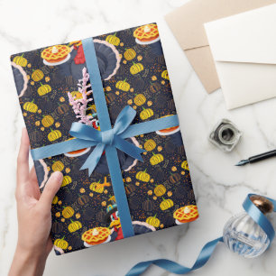 Rette einen Truthahn, iss Pie - Lustiges frohes Er Geschenkpapier