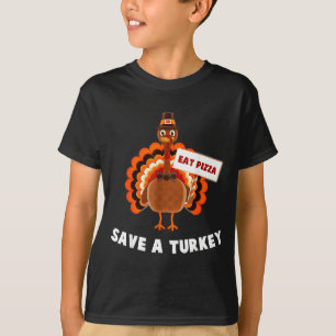 Rette einen Truthahn, iss Pizza zum Erntedankfest  T-Shirt