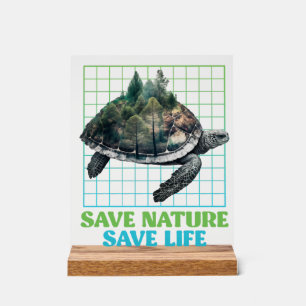 Rette Natur geschützte Arten Umwelt Kopie Cop Acrylschild