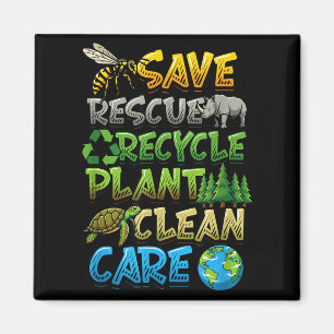 Rette rette recycle Pflanze sauber pflege Erdt tag Magnet