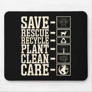 Rette Retten Recyceln Pflanze Reinigen Pflege Mousepad