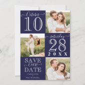 Rette unser Date Moderne Typografie Monogramm Foto Save The Date (Vorderseite)