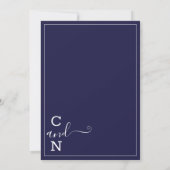 Rette unser Date Moderne Typografie Monogramm Foto Save The Date (Rückseite)