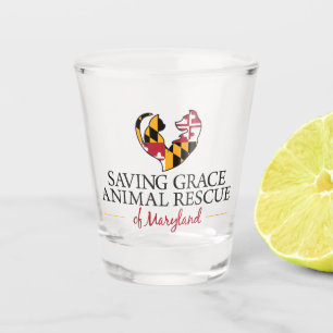 Retten des Anmut-Schuss-Glases Schnapsglas