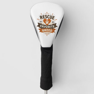 Retten ist meine Lieblingsrasse Vintage Hundeadopt Golf Headcover