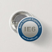 Retten Sie Abzeichen IE6 Button (Vorne & Hinten)