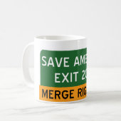 Retten Sie Amerika Repulican Kaffeetasse (Vorderseite Links)