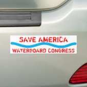 RETTEN SIE AMERIKA, WATERBOARD KONGRESS AUTOAUFKLEBER (Auf Auto)
