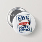 Retten Sie Amerikas Postservice Button (Vorne & Hinten)