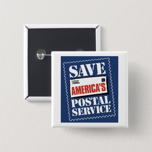 Retten Sie Amerikas Postservice Button (Vorne & Hinten)