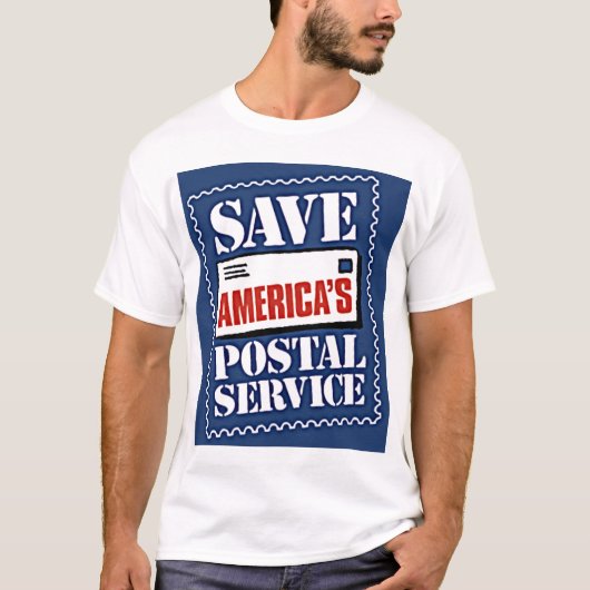 Retten Sie Amerikas Postservice T-Shirt (Vorderseite)