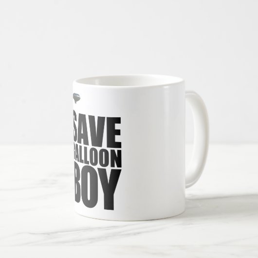RETTEN Sie BALLON-JUNGE Tasse (VorderseiteRechts)