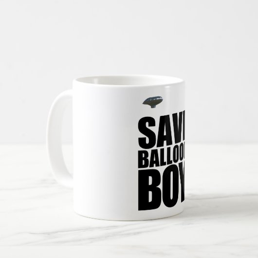 RETTEN Sie BALLON-JUNGE Tasse (Vorderseite Links)