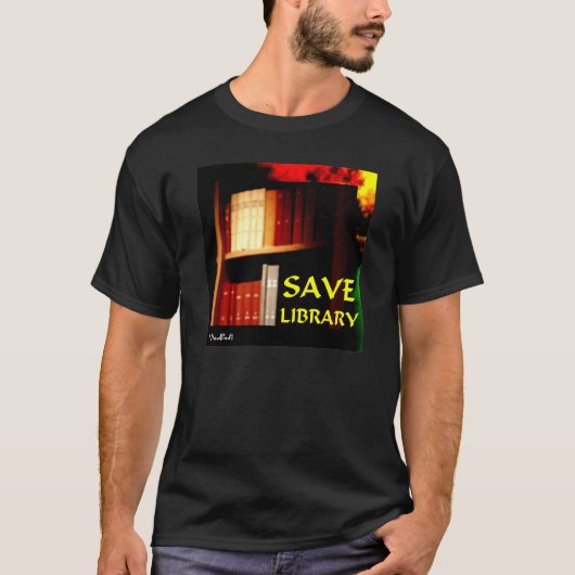 Retten Sie Bibliothek 1 T-Shirt (Vorderseite)