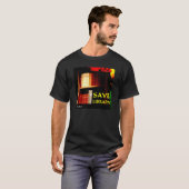 Retten Sie Bibliothek 1 T-Shirt (Vorne ganz)