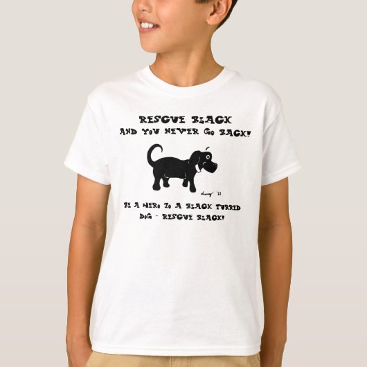 Retten Sie Black Dogs T-Shirts (Vorderseite)