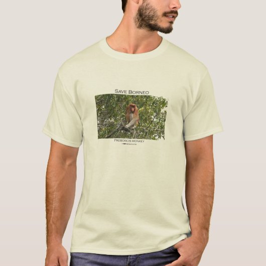 Retten Sie Borneo - Proboscisaffen T-Shirt (Vorderseite)