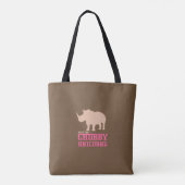 Retten Sie das Chubby Unicornsrhino-Rosa Tasche (Rückseite)