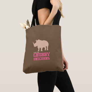 Retten Sie das Chubby Unicornsrhino-Rosa Tasche
